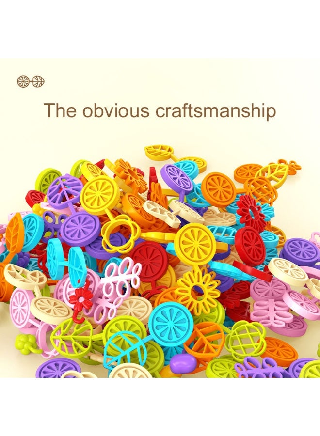 F.A.M.S Flower & Nature Linking Construction Toy Set – 200+ PCS Colorful Interlocking Shapes – Creative STEM Building Toy for Kids – Fine Motor Skills, Imagination & Early Learning – Safe & Durable Plastic - Image 2