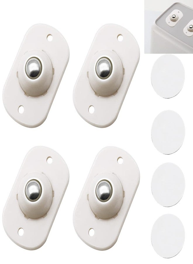 CUBIZ 4 Pc Self Adhesive Mini Swivel Casters Wheels,Universal Wheels at The Bottom of The Storage Box, Swivel Caster Wheels 360 Degree Rotation Pulley for Furniture Various Storage Boxes - Image 1