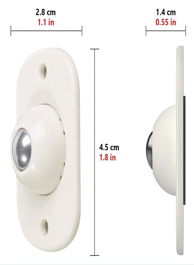 CUBIZ 4 Pc Self Adhesive Mini Swivel Casters Wheels,Universal Wheels at The Bottom of The Storage Box, Swivel Caster Wheels 360 Degree Rotation Pulley for Furniture Various Storage Boxes - Image 5