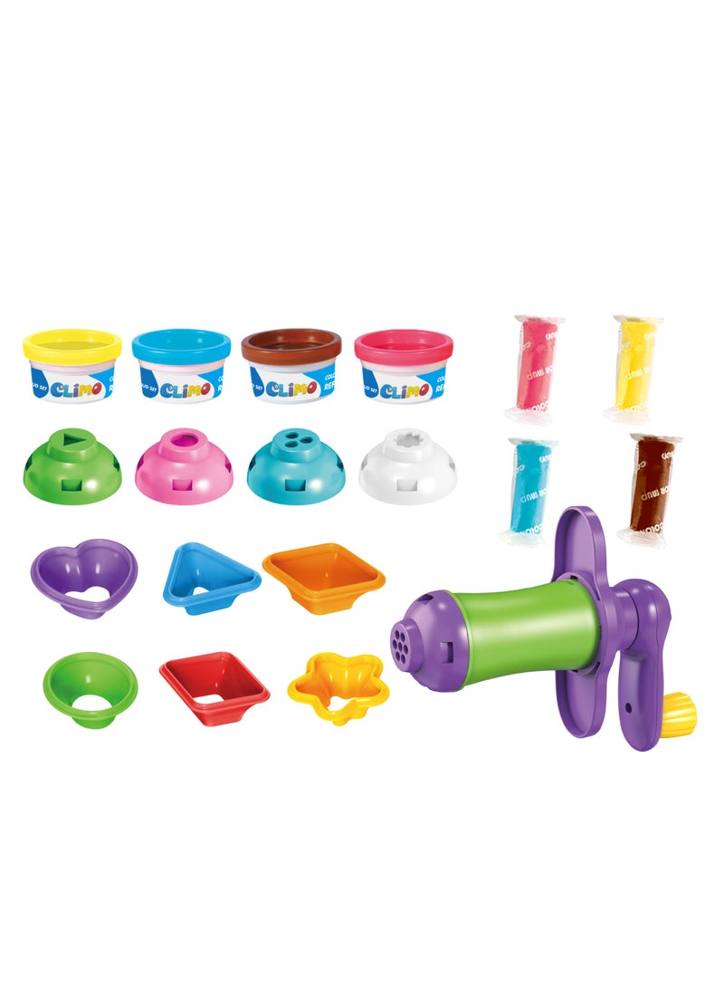 كلايمو - مجموعة لعب الصلصال الملونة لصنع النودلز | آلة صنع المعكرونة للأطفال - Image 2