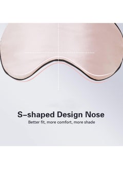 ECVV 16 Momme 100% Mulberry Silk Sleep Eye Mask Night Effective Shading Eye Cover for Sleeping with Adjustable Strap for Women Men (Pink)  - Image 2