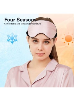 ECVV 16 Momme 100% Mulberry Silk Sleep Eye Mask Night Effective Shading Eye Cover for Sleeping with Adjustable Strap for Women Men (Pink)  - Image 3