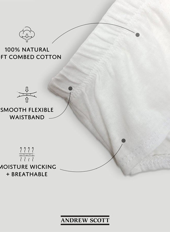 Andrew Scott Men's Cotton Color Sport Briefs |All Natural Cotton Underwear | Multi Packs -Colors - Image 3