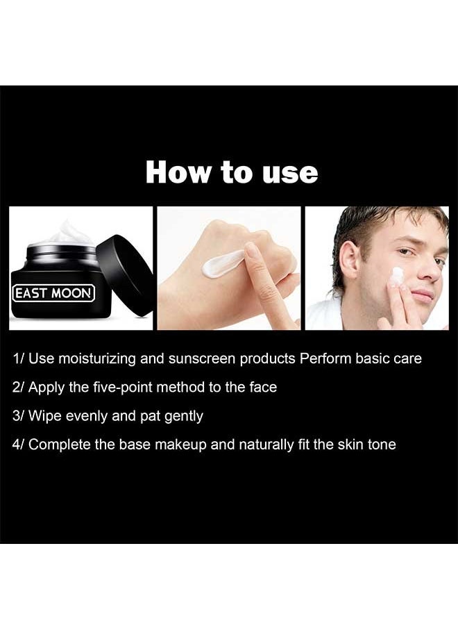 East Moon - Men Makeup Cream 50g,Concealer and Brighten Skin,Natural and Refreshing,Waterproof and Sweatproof,Suitable for Use During Makeup - Image 1