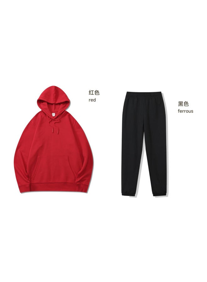 Autumn And Winter Sportswear Suit Group Pure Cotton Games Two-piece Top Training Clothing Long-sleeved Adult Sweatshirt Customization