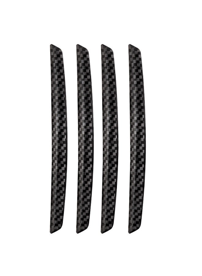 4 Pcs Car Door Anti-Collision Strip – Carbon Fiber Texture Edge Guards, Anti-Rub Corner Bumper Protector, Scratch Resistant, Universal Fit for All Cars & SUVs (Black) - Image 1
