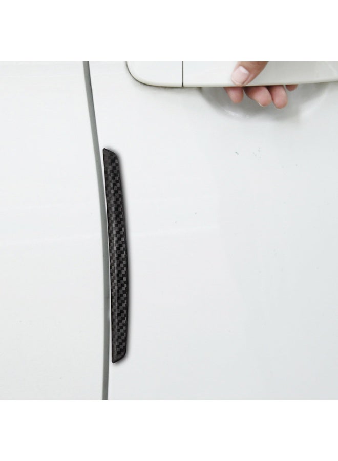 4 Pcs Car Door Anti-Collision Strip – Carbon Fiber Texture Edge Guards, Anti-Rub Corner Bumper Protector, Scratch Resistant, Universal Fit for All Cars & SUVs (Black) - Image 2
