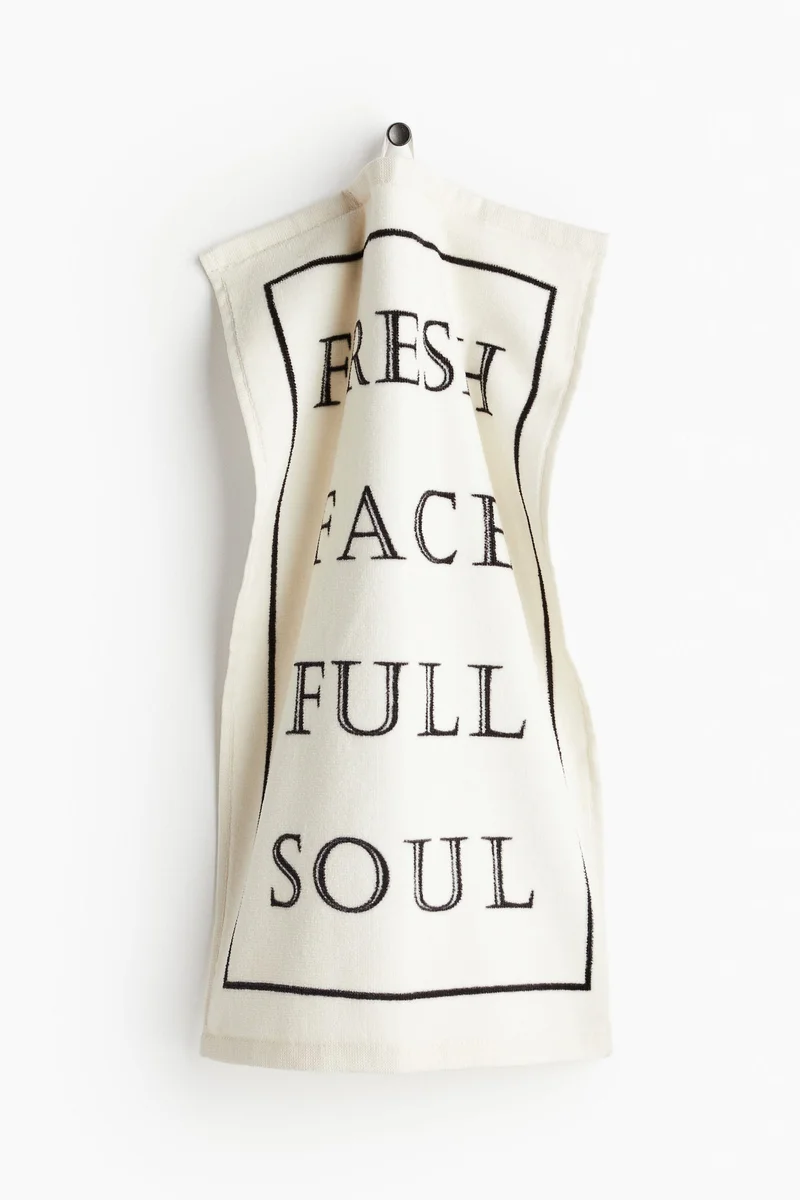 H&M Motif-detail velour guest towel