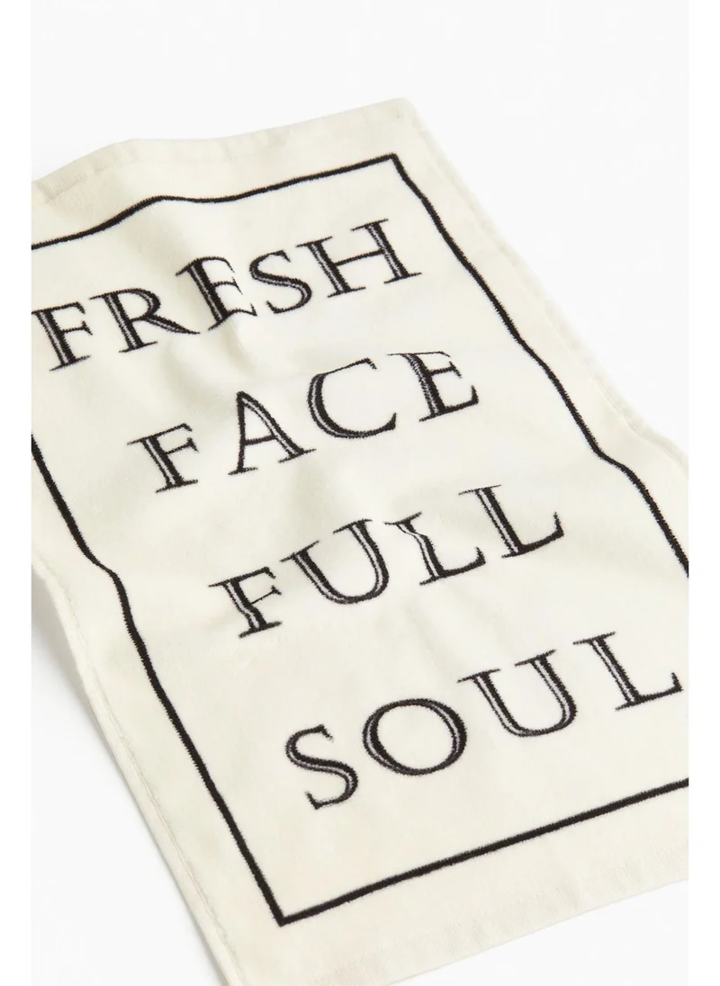 H&M Motif-detail velour guest towel