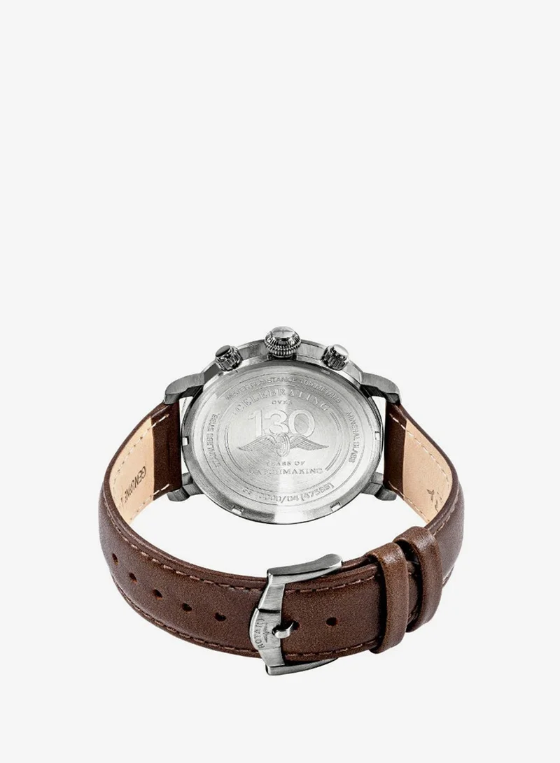 Rotary  Rotary Men's Heritage Pilot 100M Water Resistance Stainless Steel Brown Leather Strap Watch - RGS10000/04 for Men | Best Price UAE