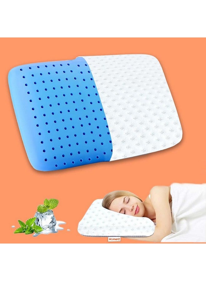 Homerz Premium Cooling Gel Orthopedic Bed Pillow for Sleeping - Ergonomic & Neck Pain Relief | Back Sleeper, Side Sleeper & Stomach Sleepers, 22x14x4.25 inch, Medium Firmness (1) - Image 1