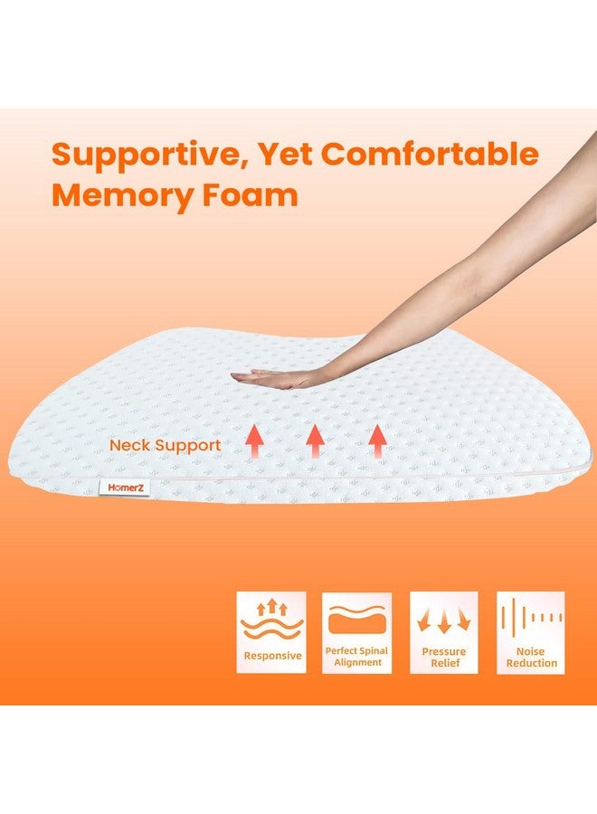 Homerz Premium Cooling Gel Orthopedic Bed Pillow for Sleeping - Ergonomic & Neck Pain Relief | Back Sleeper, Side Sleeper & Stomach Sleepers, 22x14x4.25 inch, Medium Firmness (1) - Image 4