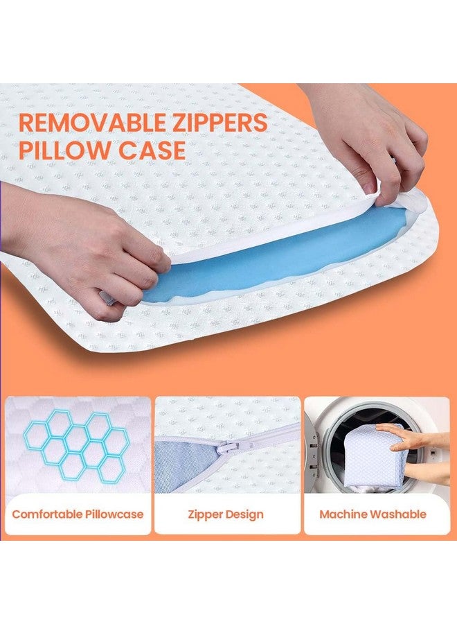 Homerz Premium Cooling Gel Orthopedic Bed Pillow for Sleeping - Ergonomic & Neck Pain Relief | Back Sleeper, Side Sleeper & Stomach Sleepers, 22x14x4.25 inch, Medium Firmness (1) - Image 5