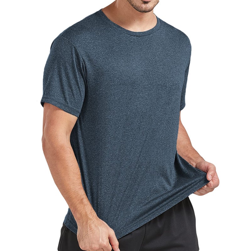 AKAWOOKO 5 Pack Men's Dry Fit T Shirts, Athletic Running Gym Workout Short Sleeve Tee Shirts for Men (US, Alpha, X-Large, Regular, Regular, Set 1) - Image 4