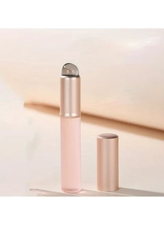 Goolsky Mini Portable Pink Jelly Transparent Handle Silicone Lip Brush with Cap, Pocket Makeup Brush for Lipstick Blending, Concealer, Lip Mud, Nail Art, Small Round Head Lip Brush for All Skin Types, Unscented, Resin Rod, Travel-Friendly  - Image 1