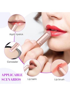 Goolsky Mini Portable Pink Jelly Transparent Handle Silicone Lip Brush with Cap, Pocket Makeup Brush for Lipstick Blending, Concealer, Lip Mud, Nail Art, Small Round Head Lip Brush for All Skin Types, Unscented, Resin Rod, Travel-Friendly  - Image 2