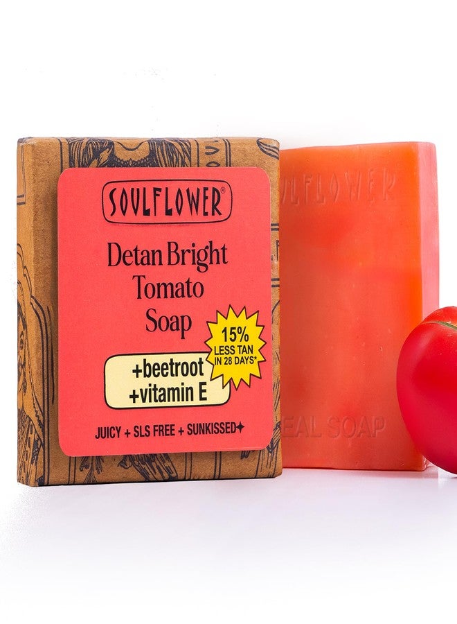 Soulflower Tomato Soap, Tan Removal from Every Ghar, Cleansing, Moisturizer, Magic Wash for Face, Body with Watermelon, Beetroot, Vitamin E | 100% Natural, Handmade for All Skin Types, 100g - Image 2
