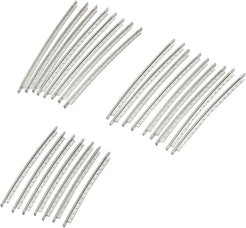 Geesatis 24 PCS Guitar Fret Wire Copper Fret Wire for Classical Vintage Guitar Fingerboard Fret Wire(Silver), 2.2 mm/0.087" - Image 1