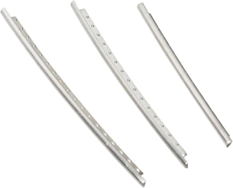 Geesatis 24 PCS Guitar Fret Wire Copper Fret Wire for Classical Vintage Guitar Fingerboard Fret Wire(Silver), 2.2 mm/0.087" - Image 3