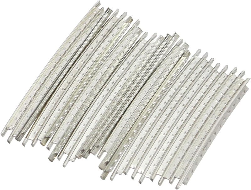 Geesatis 24 PCS Guitar Fret Wire Copper Fret Wire for Classical Vintage Guitar Fingerboard Fret Wire(Silver), 2.2 mm/0.087" - Image 5