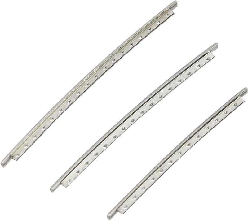Geesatis 24 PCS Guitar Fret Wire Copper Fret Wire for Classical Vintage Guitar Fingerboard Fret Wire(Silver), 2.2 mm/0.087" - Image 4