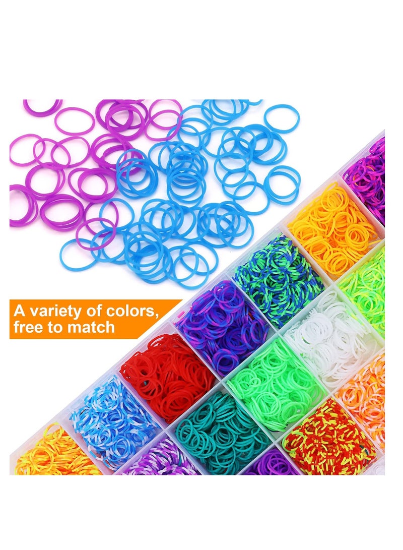 Loom Bands Set for Children,Rubber Bands Set, Elastic Band for Bracelets with Decorative Pendant and Clips Hooks,Sewing Machine Craft Gifts for Boys, Girls and Children's Day  - Image 1