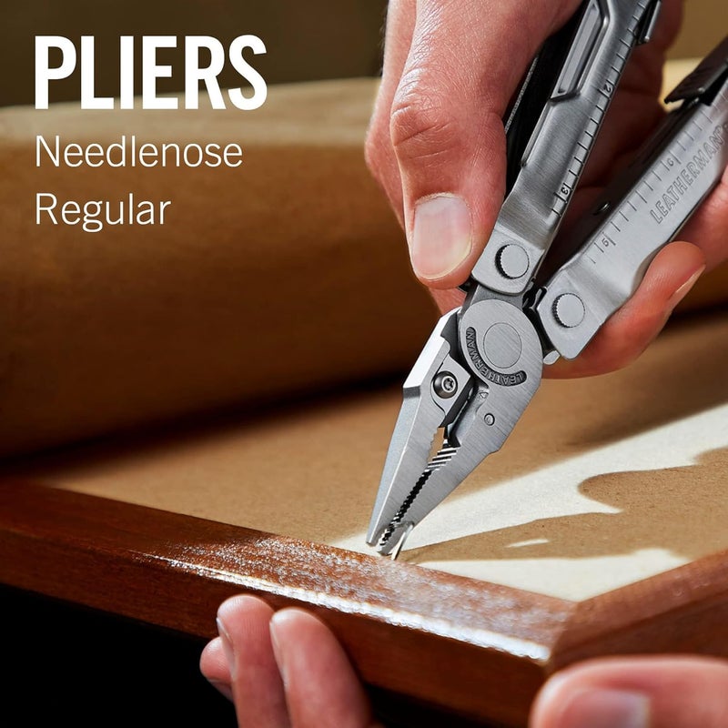 LEATHERMAN أداة متعددة الاستخدامات ريبار مع قواطع أسلاك قابلة للاستبدال ومنشار، ستانلس ستيل - Image 3