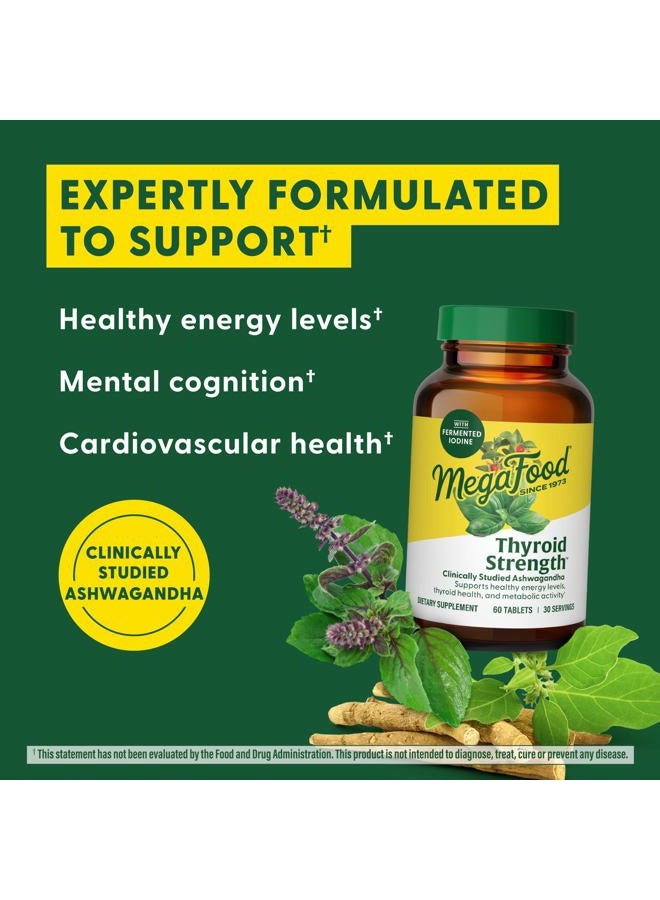 MegaFood Thyroid Strength - Mineral Supplement - Thyroid Support for Women with Ashwagandha, Zinc, Selenium, Copper, Iodine & L-Tyrosine & Herb Blend - Vegetarian - 60 Tabs (30 Servings) - Image 5