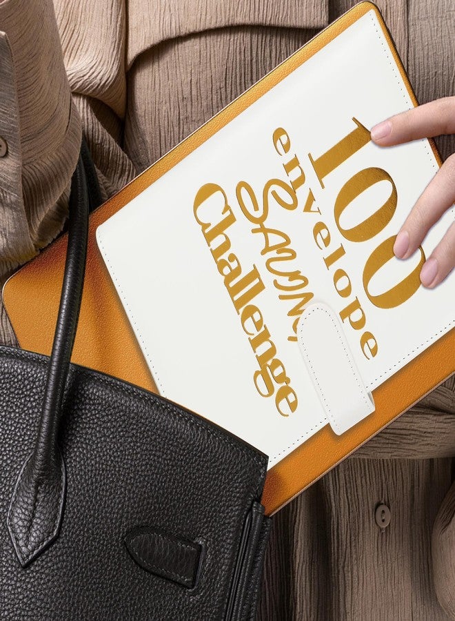 NICOOTH 100 Envelopes Money Saving Challenge Money Saving Binder 100 Envelope Challenge Binder Savings Binder Envelope A5 Savings Challenge Book (A5 Full White) - Image 4