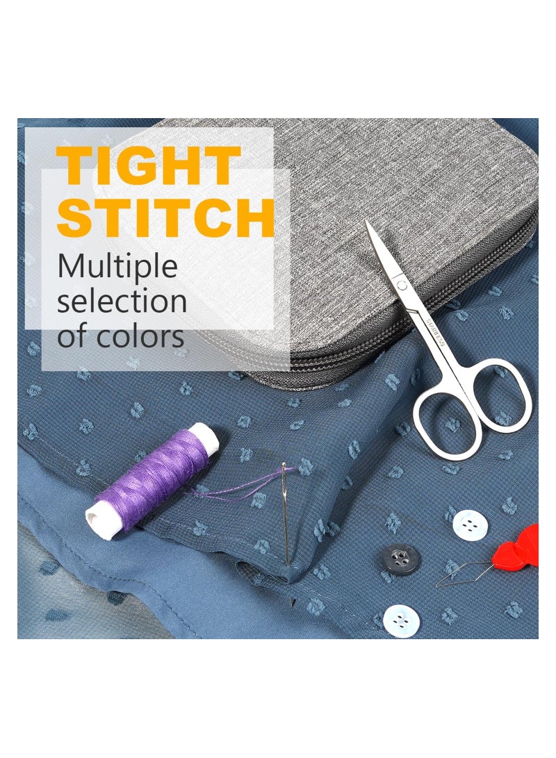 SYOSI Sewing Kit with Case Portable Sewing Accessories Supplies Basic Hand Sewing Starter Set for Home Traveler Adults Beginner Emergency Kids Contains Thread Scissors Needles Measure Tape - Image 2