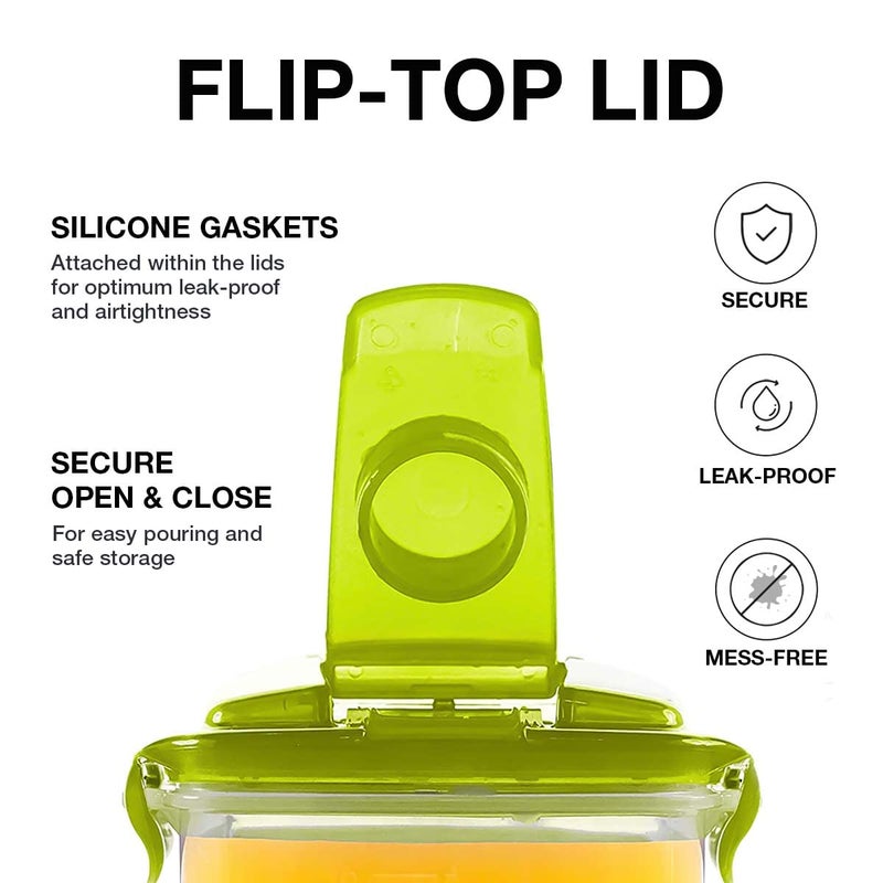 LocknLock Aqua Fridge Door Water Jug with Handle BPA Free Plastic Pitcher with Flip Top Lid Perfect for Making Teas and Juices, 2 Quarts, Green - Image 5