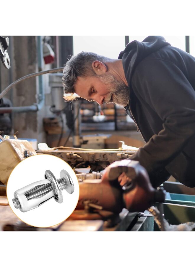 10 قطع من مسامير التمدد، تثبيت تجويف معدني مجوف مرساة باب مجوفة لباب 0-5 مم، مرساة جدار مجوفة قصيرة للغاية، كسوة من الألومنيوم، أنبوب فولاذي، صفيحة حديدية، مجوف، M6X25 - Image 5