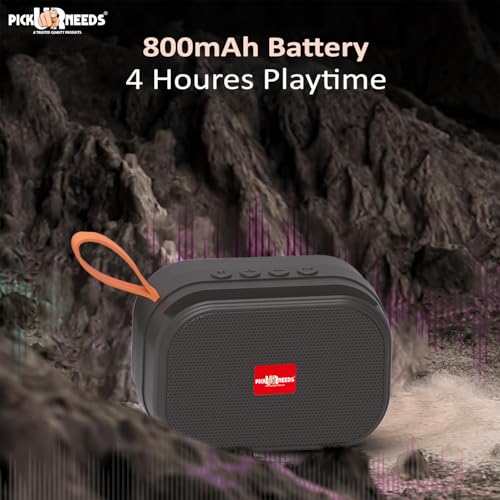 Pick Ur Needs Rechargeable Wireless 2 Side Bass Loud Speaker with USB/TF Card Support Portable 5 W Bluetooth Speaker (Black) - Image 5
