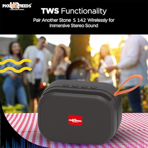 Pick Ur Needs Rechargeable Wireless 2 Side Bass Loud Speaker with USB/TF Card Support Portable 5 W Bluetooth Speaker (Black) - Image 3