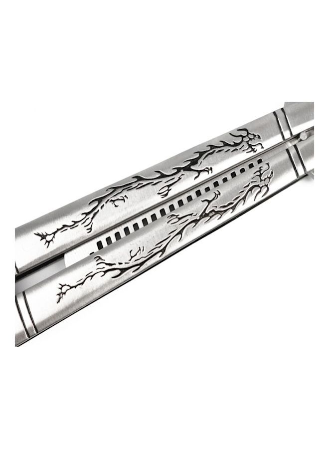 NIBEMINENT Butterfly Trainer Knife Silver 23.2centimeter - Image 3