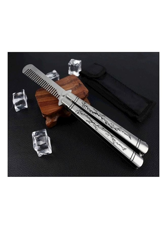 NIBEMINENT Butterfly Trainer Knife Silver 23.2centimeter - Image 5