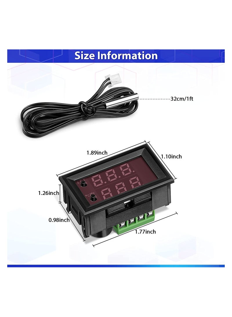 KASTWAVE 12V Electronic Temperature Controller Programmable -50 to 110 Degree Celsius Heating/Cooling Thermostat Control Switch Module NTC Waterproof Sensor Probe Dual Color LED Display Monitor (4 Pcs) - Image 5