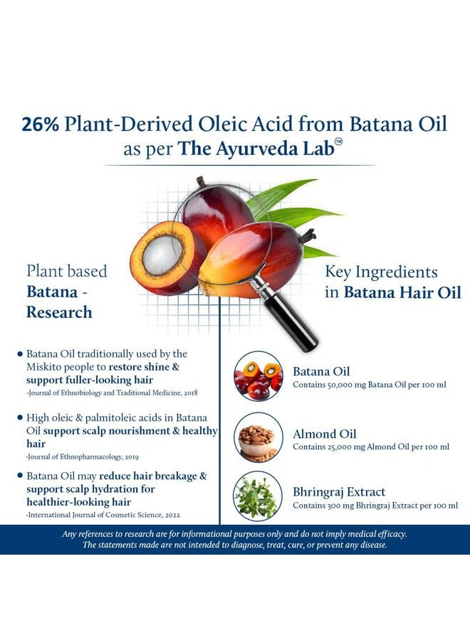 Blue Nectar Batana Oil for Thicker Hair | Pure Honduras Batana for Hair Growth with Organic Almond| Ayurvedic Hair Growth Oil for Stronger Hair (12 Herbs, 200 ml) - Image 4