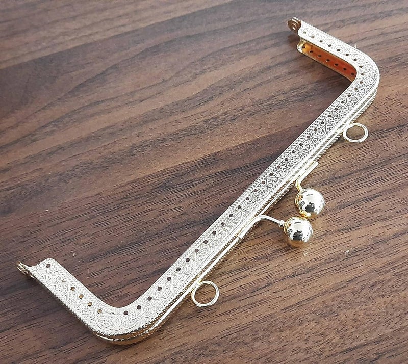 Tia Purse Clutch Bag Making Metal Frames Heavy Quality and Finish Golden Frame Rectangle7Inch1Pc - Image 3