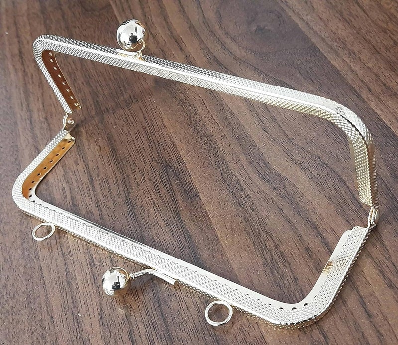 Tia Purse Clutch Bag Making Metal Frames Heavy Quality and Finish Golden Frame Rectangle7Inch1Pc - Image 4