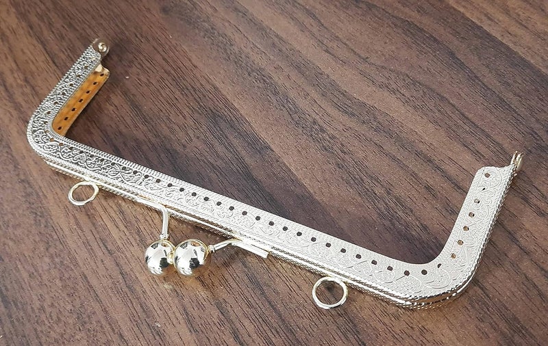Tia Purse Clutch Bag Making Metal Frames Heavy Quality and Finish Golden Frame Rectangle7Inch1Pc - Image 2