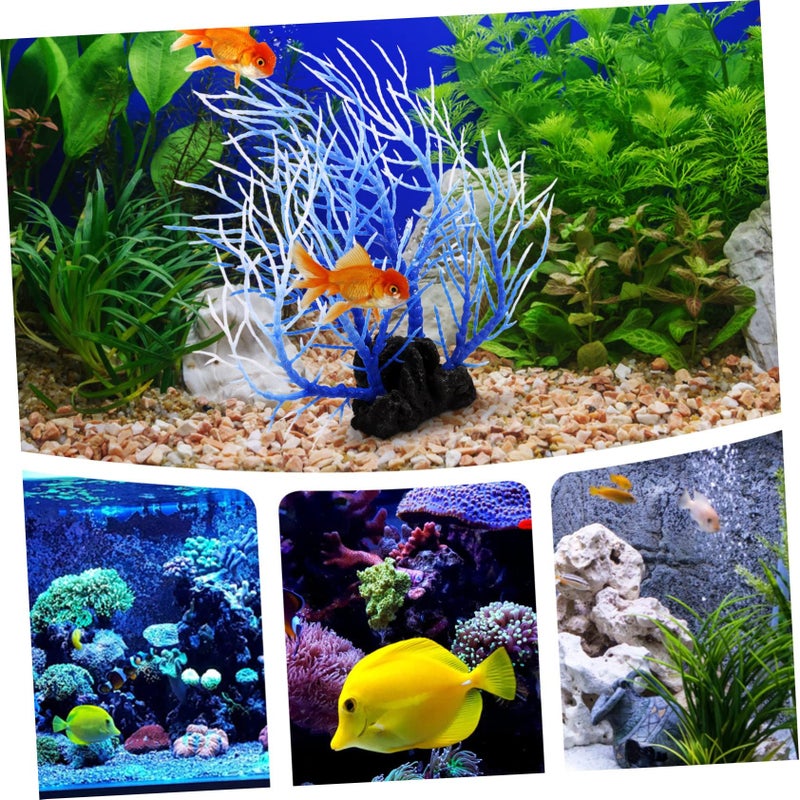 Realistic Simulation Coral Tree Aquarium Plant Decor Safe Office Home Artificial Water - Image 4