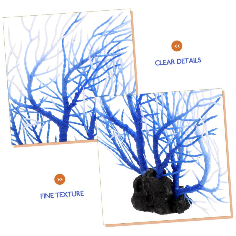 Realistic Simulation Coral Tree Aquarium Plant Decor Safe Office Home Artificial Water - Image 5