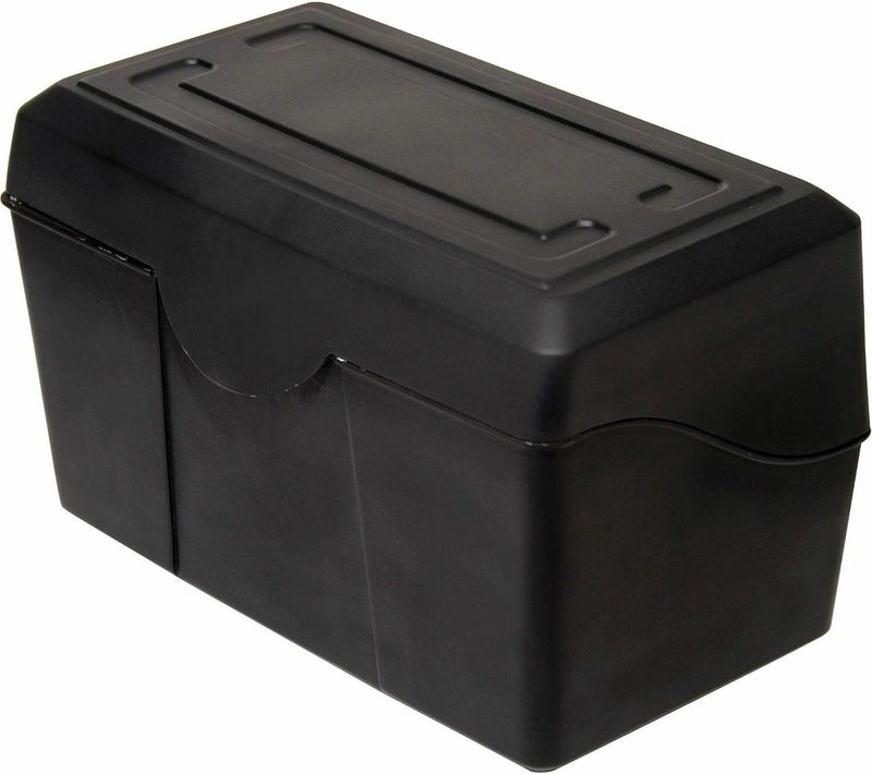 Advantus Plastic Card File Organizer, 4" x 6", 300-Card Capacity, Black - Image 2