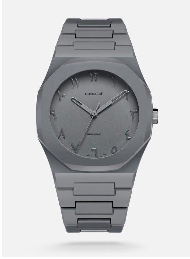 Carbon High quality, waterproof, carbon men's wrist watch with Arabic numbers - Image 1