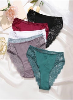 Eckek 3Pcs/set  Lace Panties Women Floral Briefs S-XL Ladies Underpants Low Waist Lace Underwear Female Lingerie 6 Colors  - Image 4