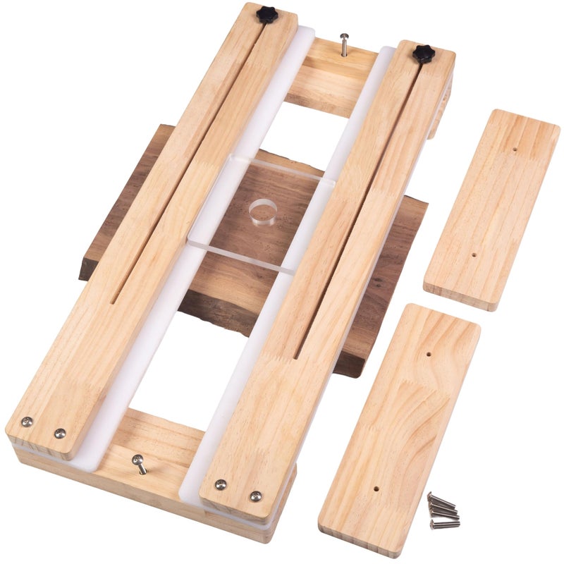 Neeho Router Sled Flattening Jig for Wood Slabs, Adjustable Router Planing Sled Kit with Acrylic Baseplate, Smooth Plastic Tracks, Fits Most Trim Routers,Perfect for Flattening Cutting Boards & Epoxy Tables - Image 1