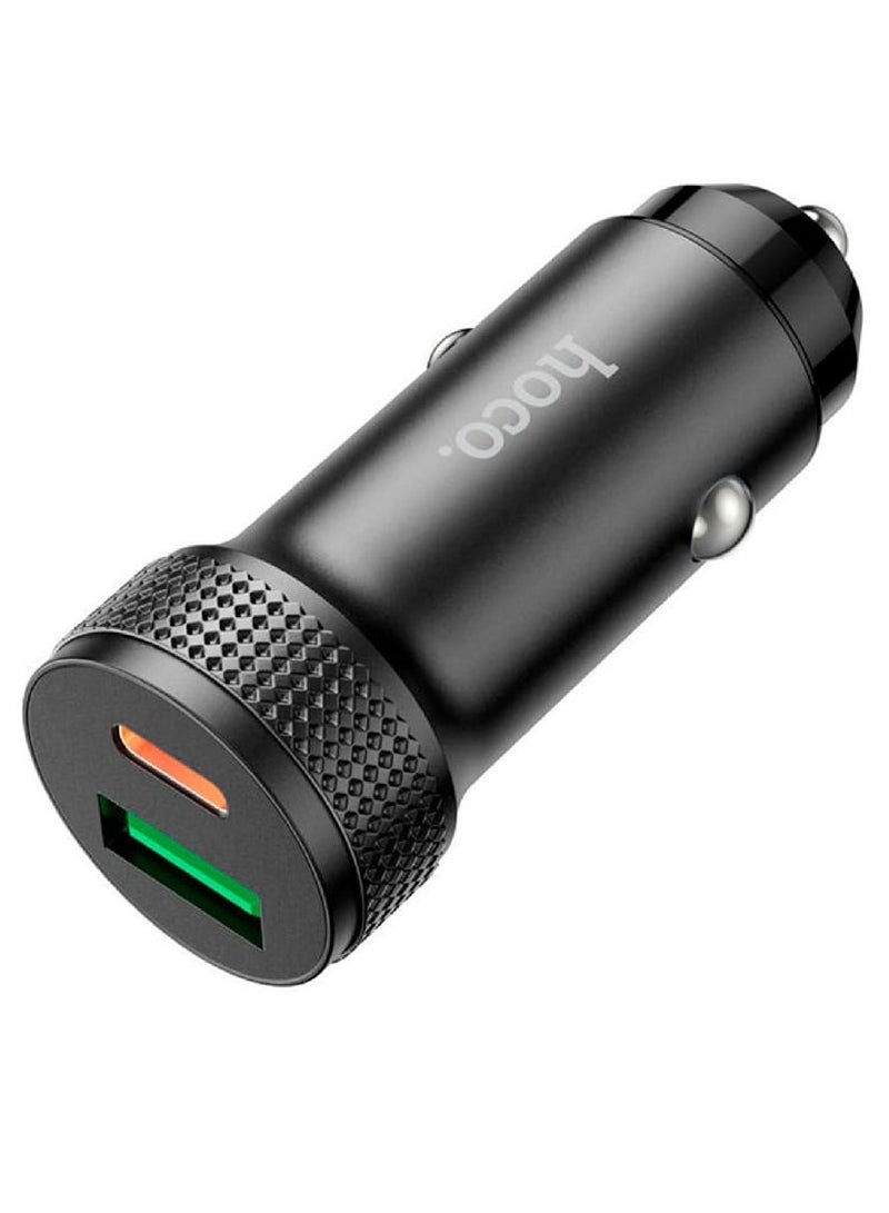Hoco Advanced Hoco Z49B  Dual-Port Metal Car Charger Supporting Wide Voltage Range DC12-24V with Intelligent Current Distribution and Robust Metal Shell Design for Reliable and Efficient Power Delivery - Image 2