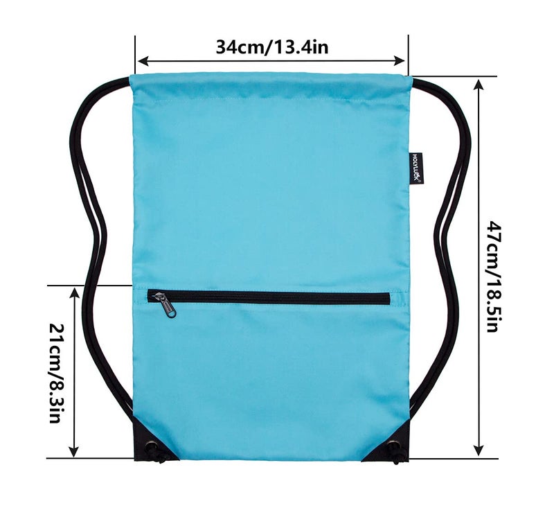 HOLYLUCK Drawstring Backpack Bag Sport Gym Sackpack (sky blue) - Image 3