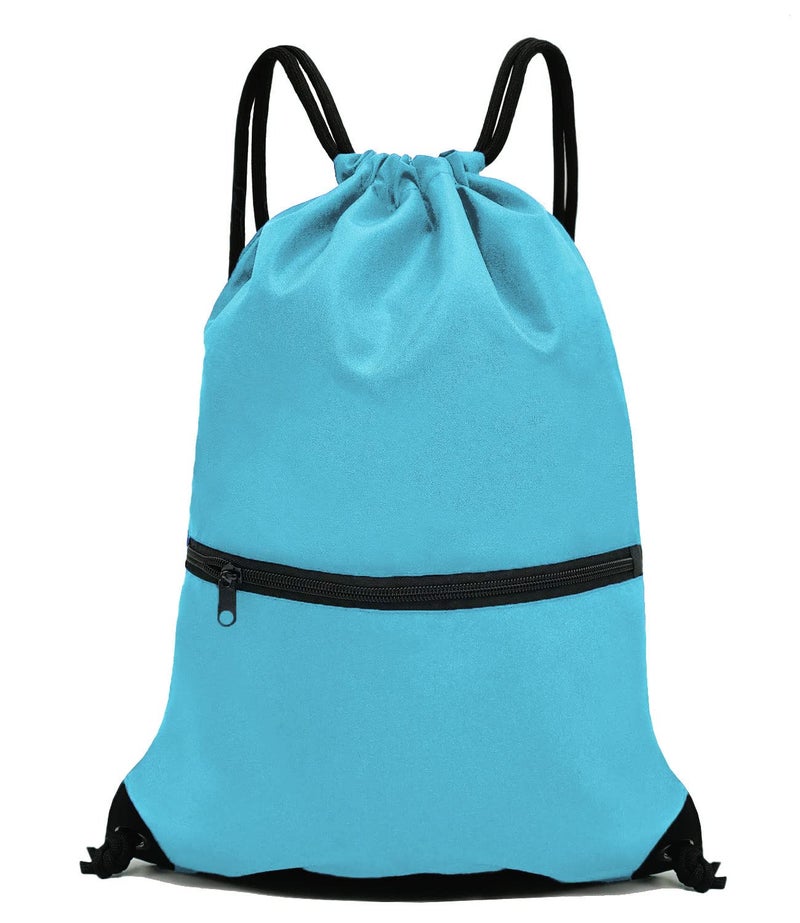 HOLYLUCK Drawstring Backpack Bag Sport Gym Sackpack (sky blue) - Image 1
